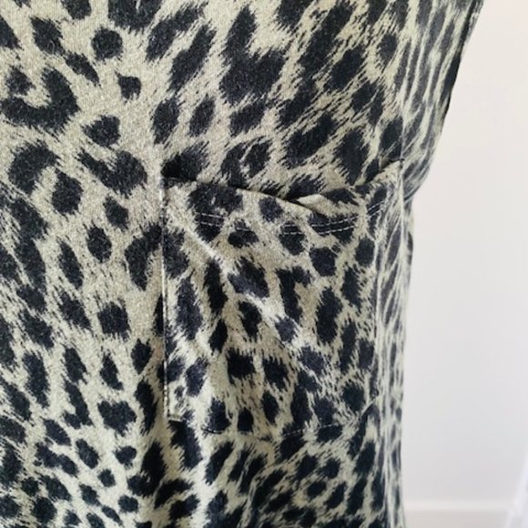 ZIMMERMAN LEOPARD PRINT LINEN BLEND MAXI DRESS - SIZE 1 - SPLIT AT FRONT - Picture 2 of 8